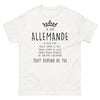 T-shirt Allemagne blanc - Je suis Allemande : douce comme le miel