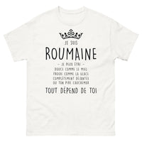 Thumbnail for T-shirt Roumain blanc - Douce comme le miel, déjanté