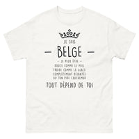Thumbnail for T-shirt Belgique blanc - Douce comme le miel, froide comme la glace