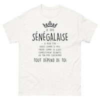 Thumbnail for T-shirt Sénégal blanc - Je suis Sénégalaise, douce comme le miel
