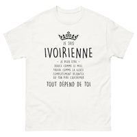Thumbnail for T-shirt Ivoirienne blanc - Douce comme le miel et déjantée