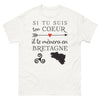T-shirt Bretagne blanc - Si tu suis ton cœur, il te mènera