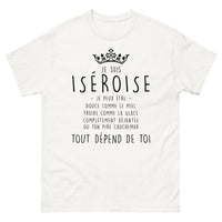 Thumbnail for T-shirt Isère blanc - Je suis Iséroise, douce ou déjantée