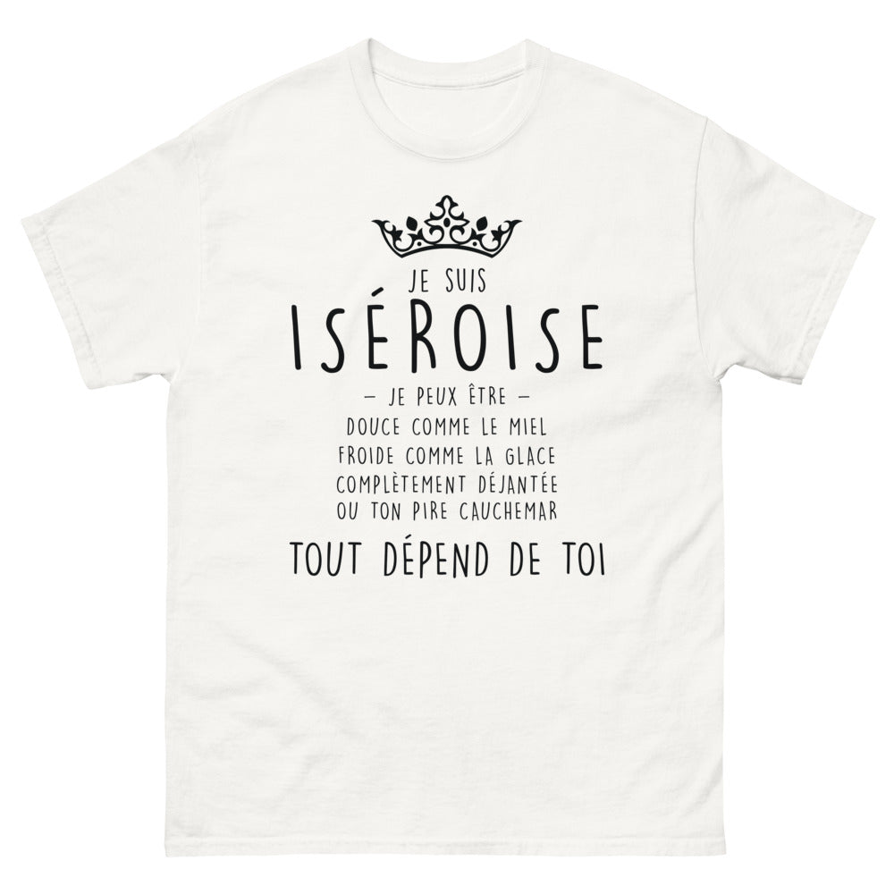 T-shirt Isère blanc - Humour et fier de l'être