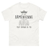 T-shirt Arménien blanc - Je suis arménienne, douce ou déjantée