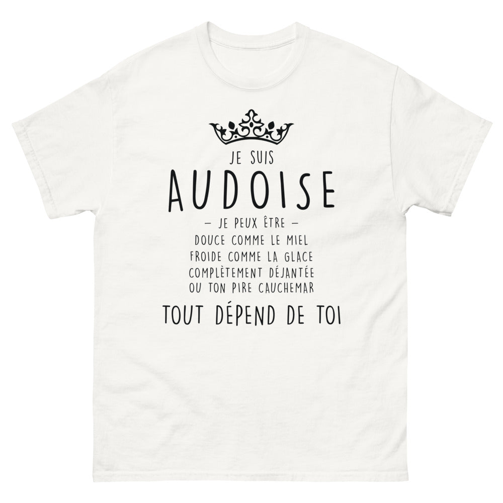 T-shirt Audoise blanc - douce comme le miel, froide comme la glace