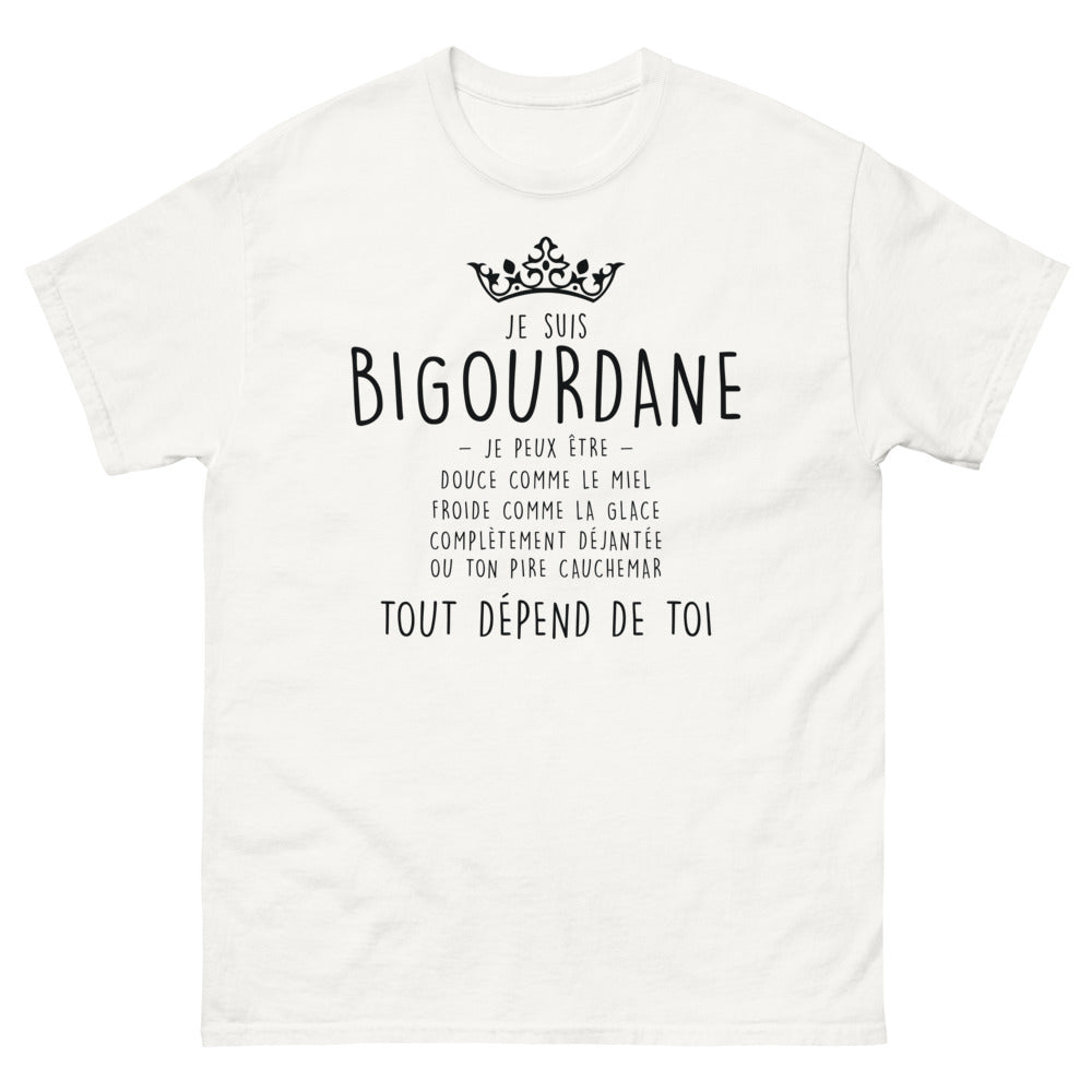 T-shirt Bigourdane blanc - Tout dépend de toi