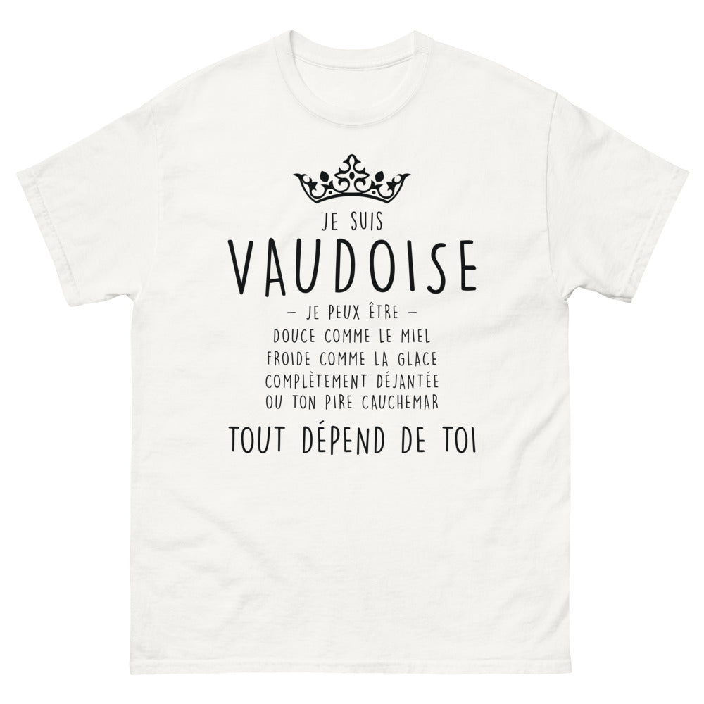 T-shirt Vaudoise blanc - Douce et déjantée à votre gré