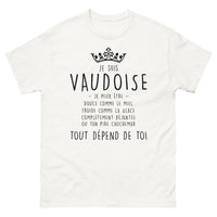Thumbnail for T-shirt Vaudoise blanc - Douce et déjantée à votre gré