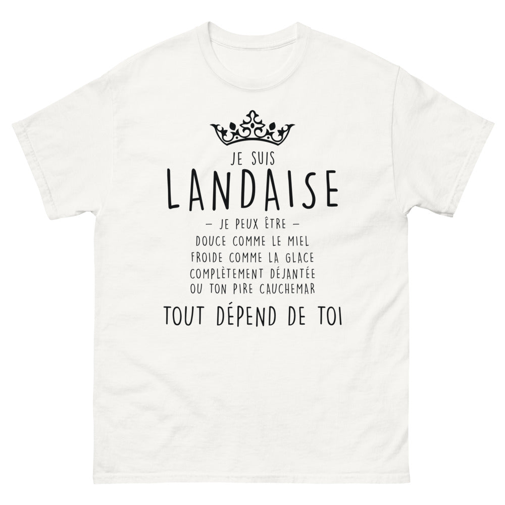 T-shirt Landaise blanc - Douce comme le miel, froide comme la glace