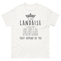 Thumbnail for T-shirt Landais blanc - Douce comme le miel, esprit complexe