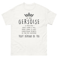 Thumbnail for T-shirt Gersoise blanc - Je suis douce ou ton pire cauchemar