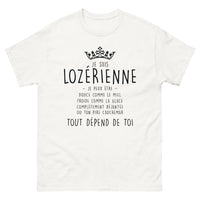 Thumbnail for T-shirt Lozérienne blanc - Douce comme le miel, glaciale à l'occasion
