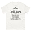 T-shirt Lozérienne blanc - Douce comme le miel, glaciale à l'occasion