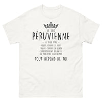 Thumbnail for T-shirt Péruvien blanc - Douce comme le miel, ton pire cauchemar