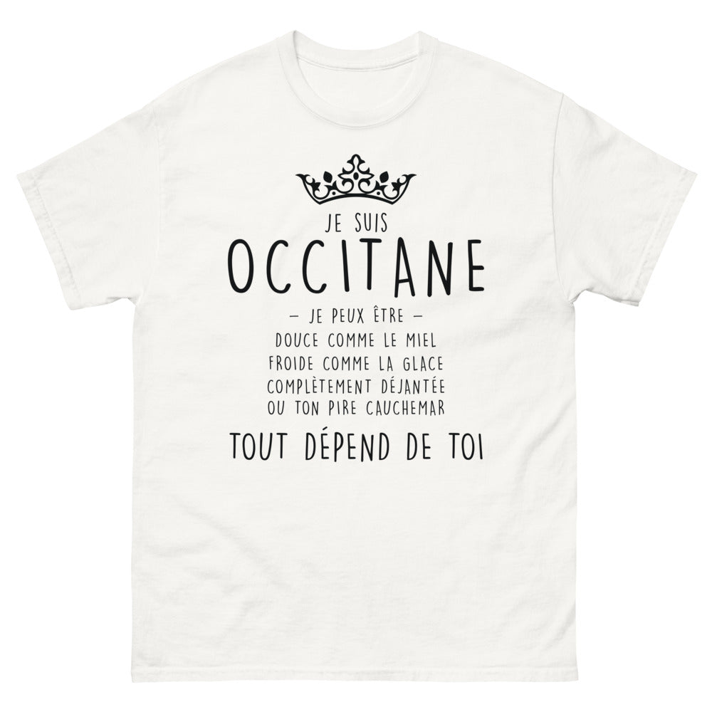 T-shirt Occitanie blanc - Douce comme le miel mais déjantée