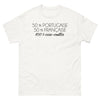T-shirt Franco-Portugais blanc - 50% Portugaise, 50% Française
