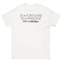 Thumbnail for T-shirt Portugal France blanc - 50% Portugaise, 50% Française