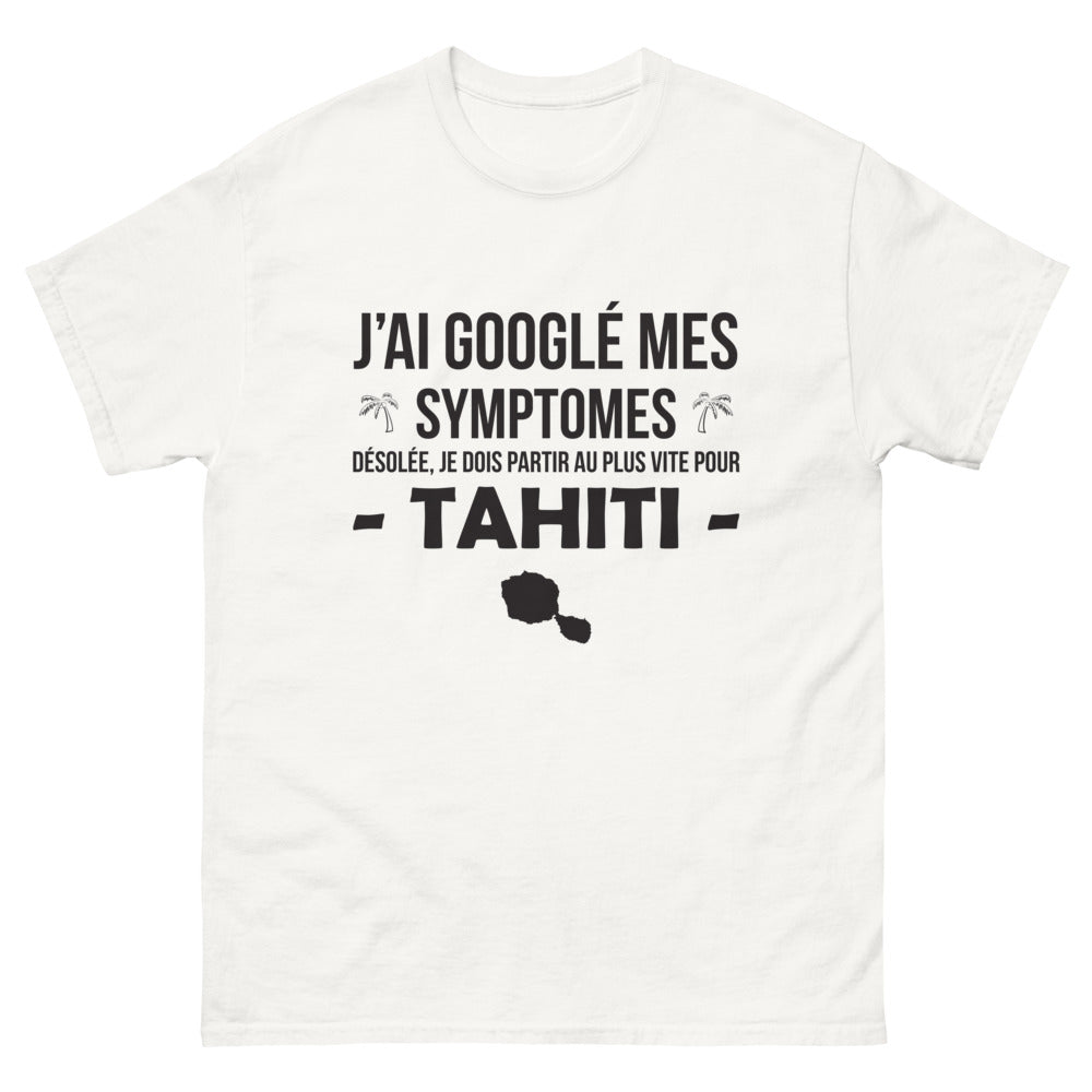 T-shirt Tahiti blanc - Désolée, je dois partir au plus vite