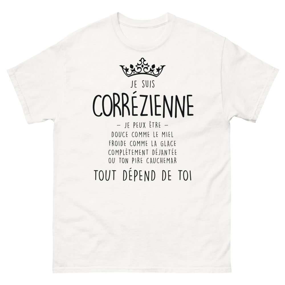 T-shirt Corrézien blanc - Douce comme le miel, froide comme la glace