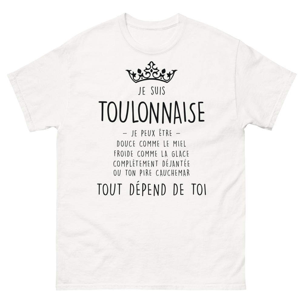 T-shirt Toulonnaise blanc - Je suis Toulonnaise