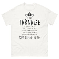 Thumbnail for T-shirt Tarnaise blanc - Je suis tarnaise : douce ou déjantée