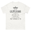 T-shirt Gaspésienne blanc - Douce comme le miel, folle comme la glace