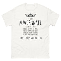 Thumbnail for T-shirt Auvergne blanc - Je suis Auvergnate, douce et déjantée