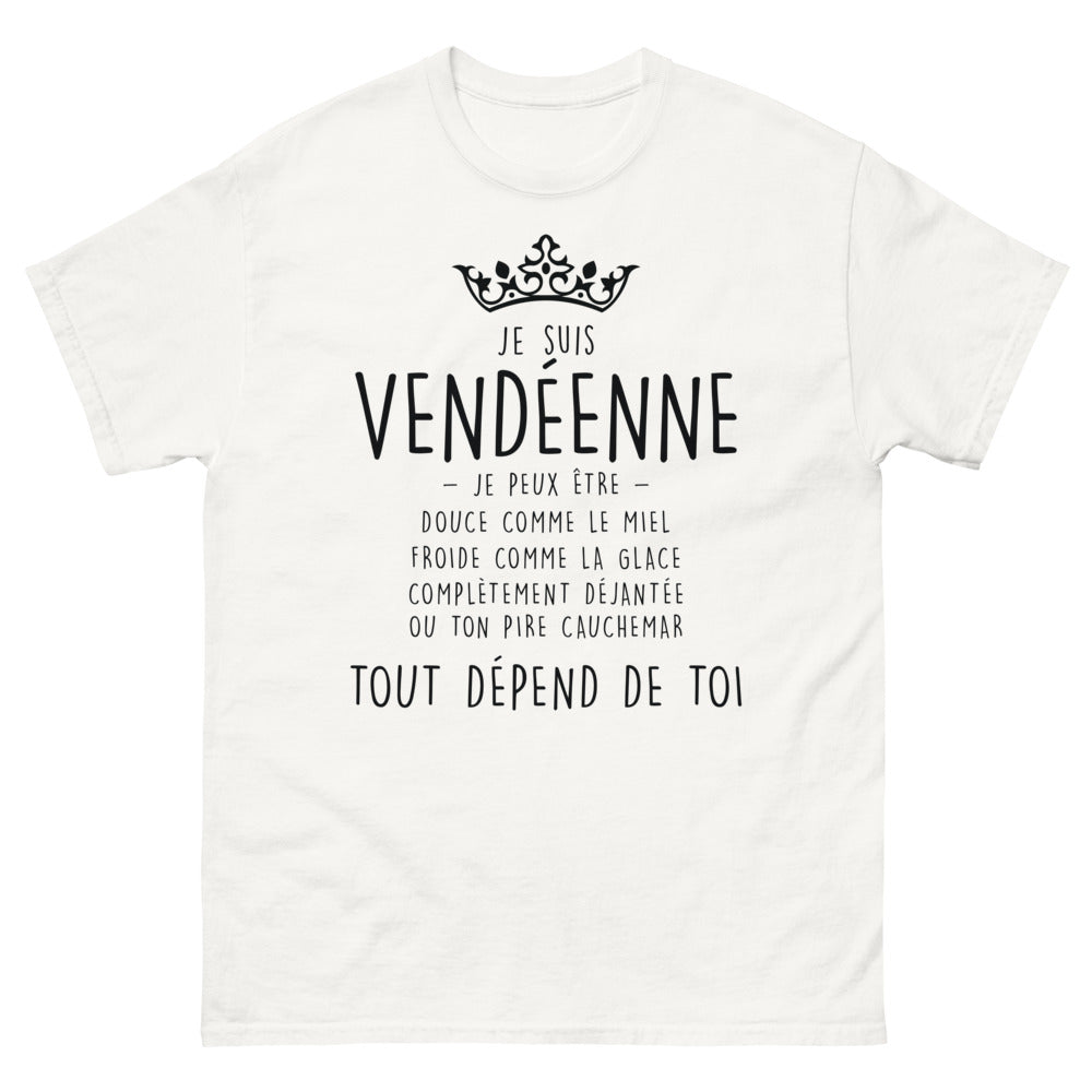 T-shirt Vendéenne blanc - Douce comme le miel, froide comme la glace