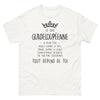 T-shirt Guadeloupe blanc - Je suis Guadeloupéenne, unique et audacieuse