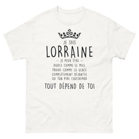 Thumbnail for T-shirt Lorraine blanc - Je suis Lorraine, douce ou déjantée