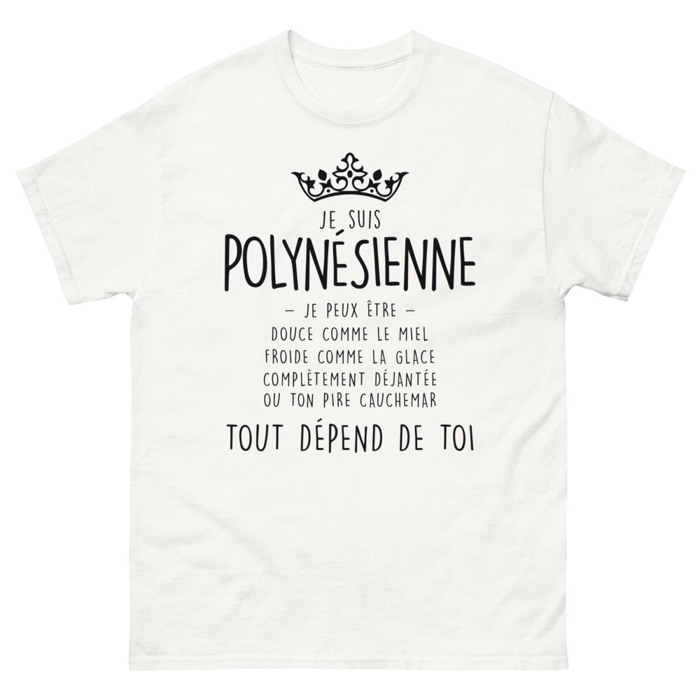 T-shirt Polynésienne blanc - Je suis Polynésienne
