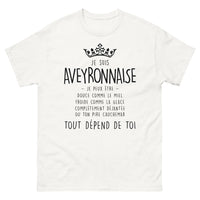 Thumbnail for T-shirt Aveyron blanc - Douce comme le miel, glacée ou déjantée