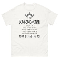 Thumbnail for T-shirt Bourgogne blanc - Douce comme le miel, folle comme le vent !
