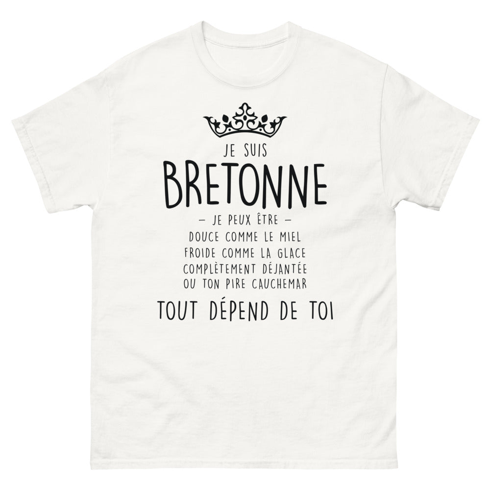 T-shirt Bretagne blanc - Je suis Bretonne et fière de l'être