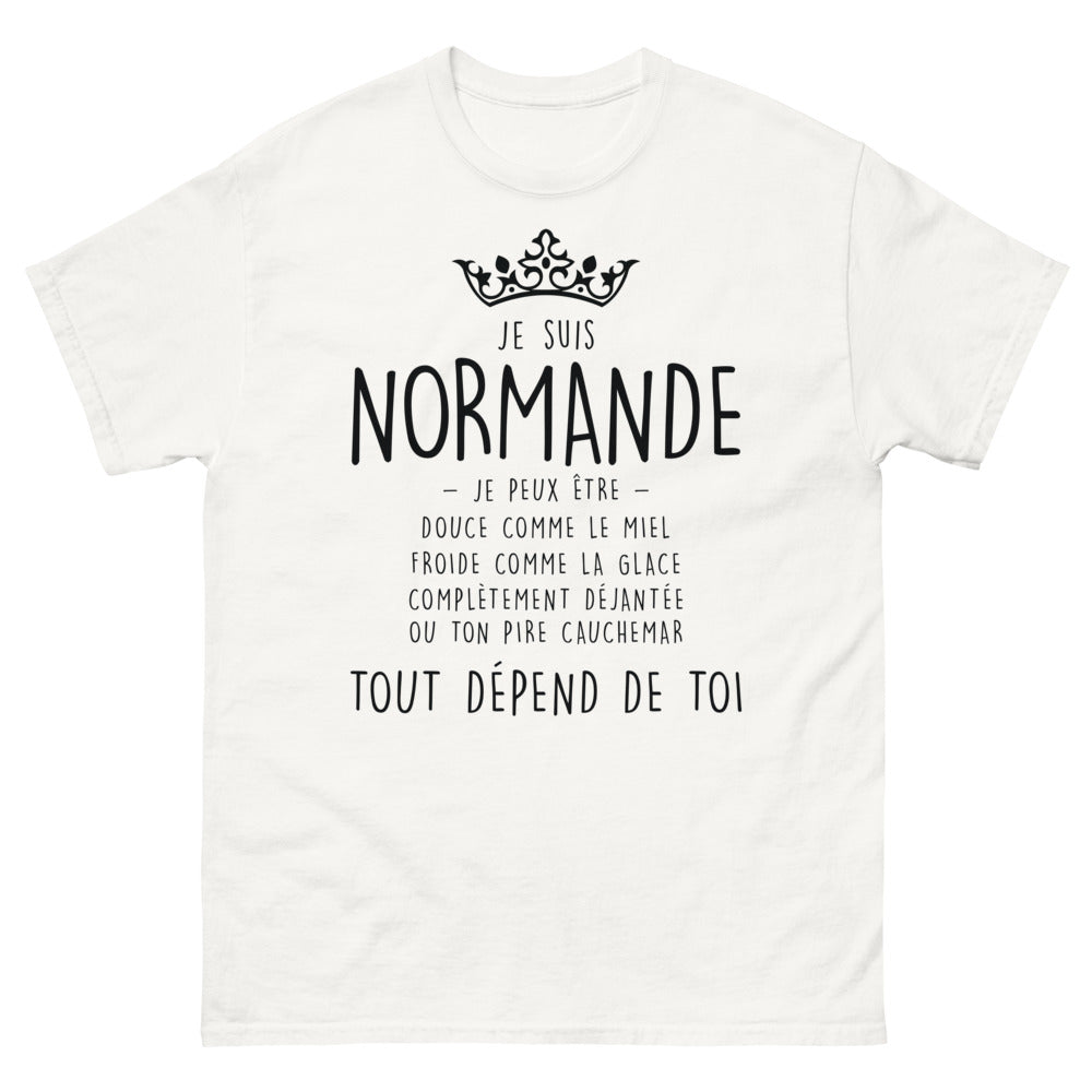 T-shirt Normande blanc - Douce comme le miel ou déjantée