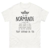 Thumbnail for T-shirt Normande blanc - Douce comme le miel ou déjantée