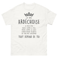 Thumbnail for T-shirt Ardéchoise blanc - Douce comme le miel, froide comme la glace