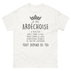 T-shirt Ardéchoise blanc - Douce comme le miel, froide comme la glace