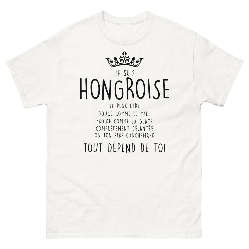 T-shirt Hongrois blanc - Douce, glacée, déjantée