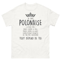 Thumbnail for T-shirt Pologne blanc - Je suis Polonaise : douce comme le miel