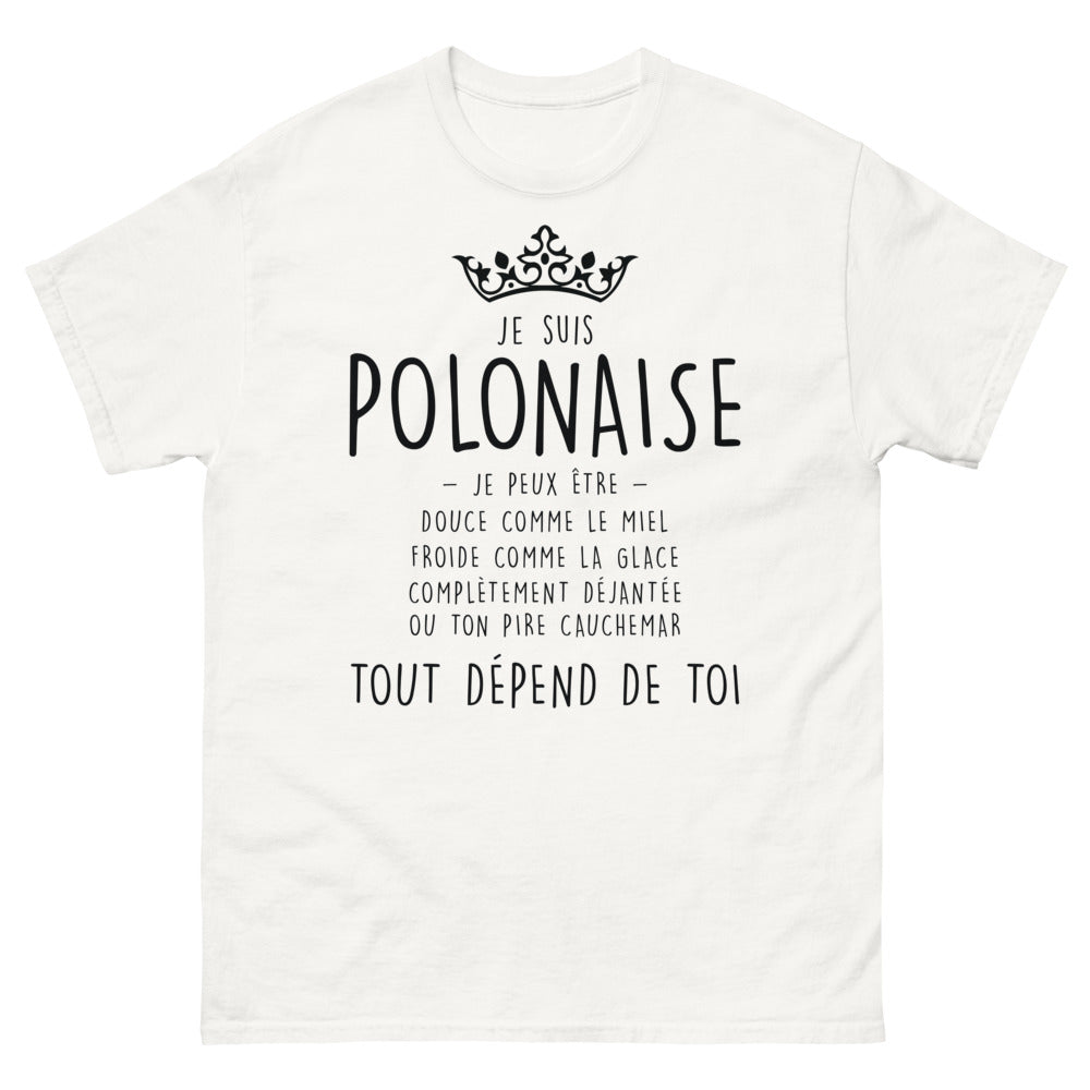 T-shirt Pologne blanc - Douce comme le miel