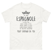 Thumbnail for T-shirt Espagne blanc - Je suis espagnole : douce ou déjantée