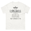 T-shirt Espagne blanc - Je suis espagnole : douce ou déjantée
