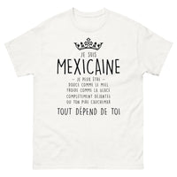 Thumbnail for T-shirt Mexicain blanc - Douceur et tempérament humoristique