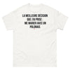 T-shirt Pologne blanc - La meilleure décision : mariage avec un Polonais