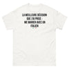 T-shirt Italie blanc - La meilleure décision : me marier avec un Italien