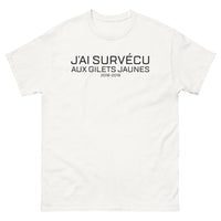 Thumbnail for T-shirt France blanc - J'ai survécu aux Gilets Jaunes 2018-2019