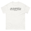 T-shirt France blanc - J'ai survécu aux Gilets Jaunes 2018-2019