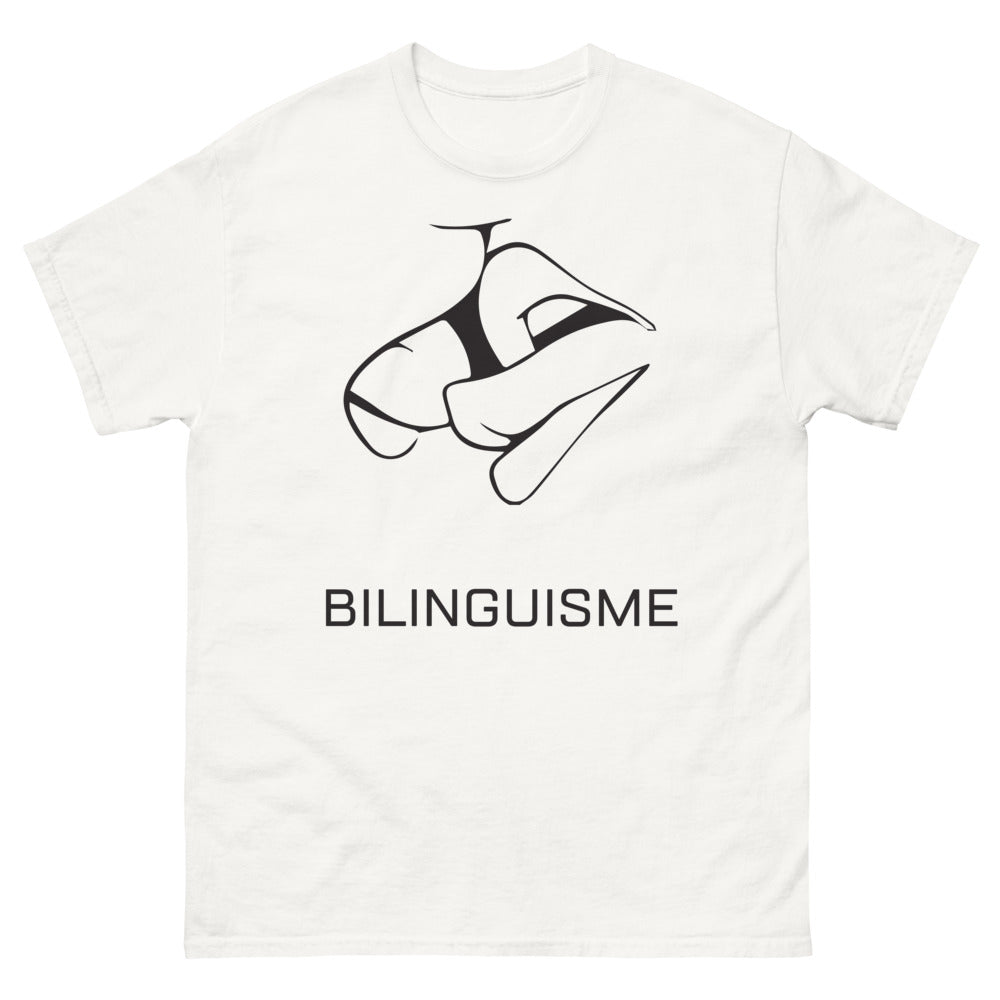 T-shirt Bilinguisme Francophone blanc - Hymne aux langues